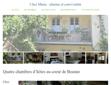 Tablet Screenshot of chezmarieabeaune.com